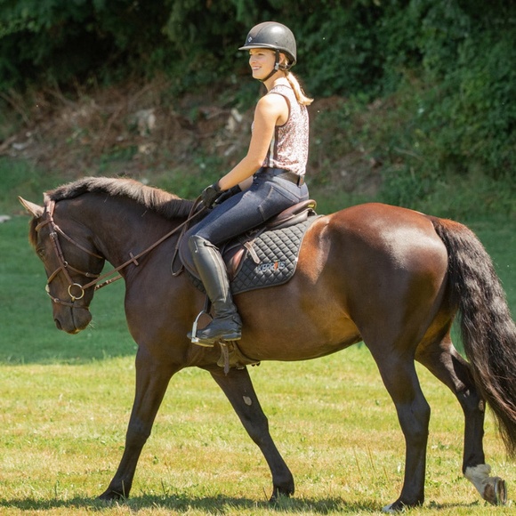 Kerrits Activewear Stretch Denim Knee Patch Riding Breech Size SDENIM / S - Picture 4 of 10